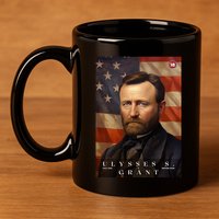 Ulysses S. Grant 18th President Of The United States Portrait 11oz C Handle Ceramic Mug
