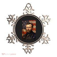 Ulysses S. Grant 18th President Of The United States Portrait Metallic Star Ornament