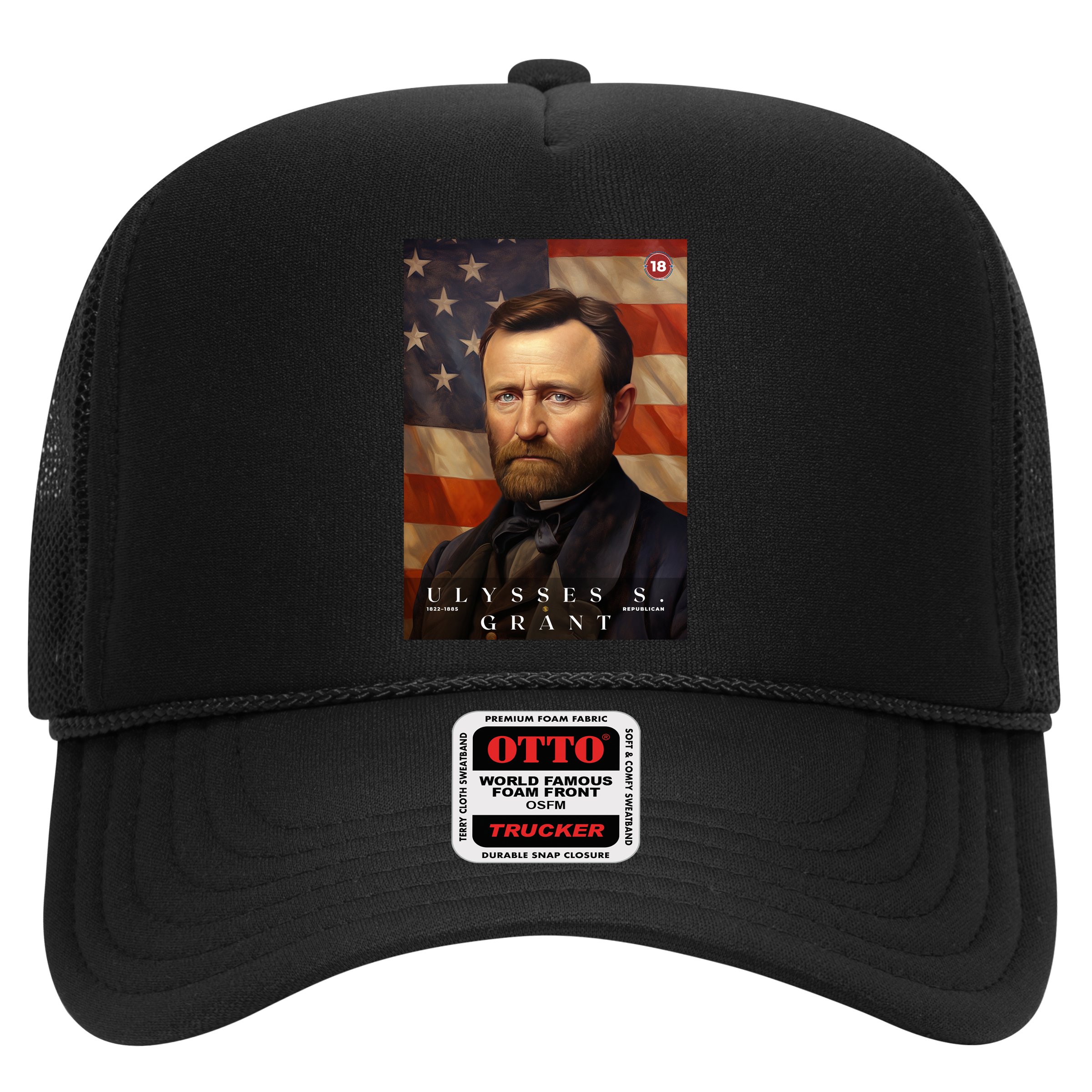 Ulysses S. Grant 18th President Of The United States Portrait Hat
