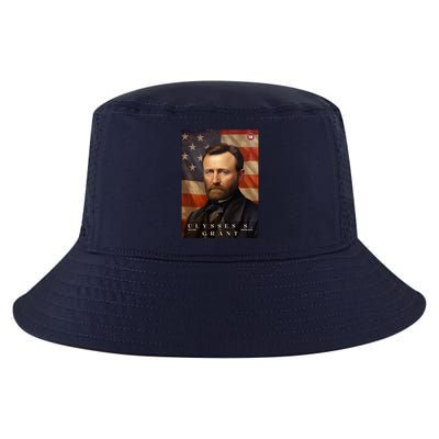 Ulysses S. Grant 18th President Of The United States Portrait Cool Comfort Performance Bucket Hat