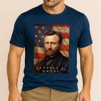 Ulysses S. Grant 18th President Of The United States Portrait Cooling Performance Crew T-Shirt