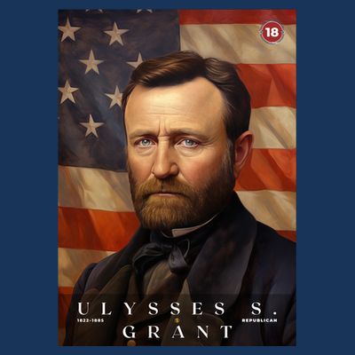 Ulysses S. Grant 18th President Of The United States Portrait T-Shirt