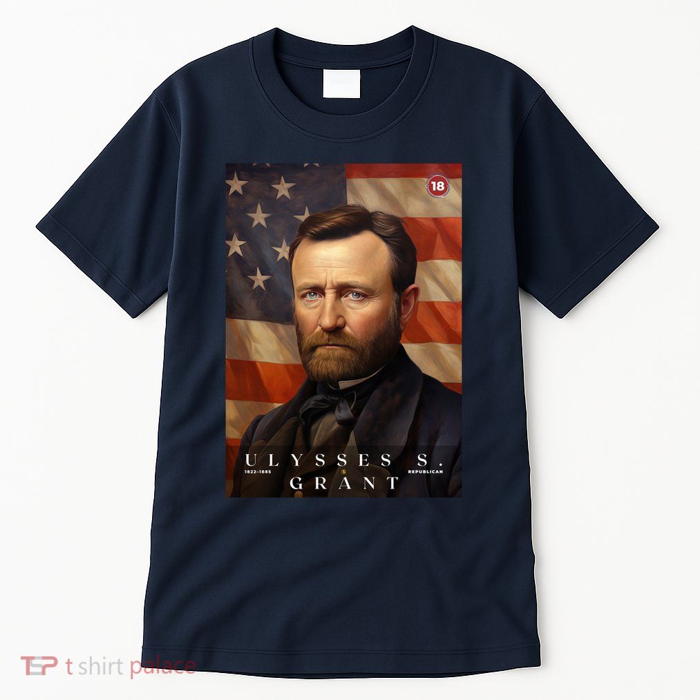 Ulysses S. Grant 18th President Of The United States Portrait Tall T-Shirt