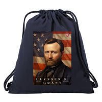 Ulysses S. Grant 18th President Of The United States Portrait Drawstring Bag
