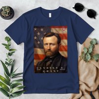 Ulysses S. Grant 18th President Of The United States Portrait Premium T-Shirt