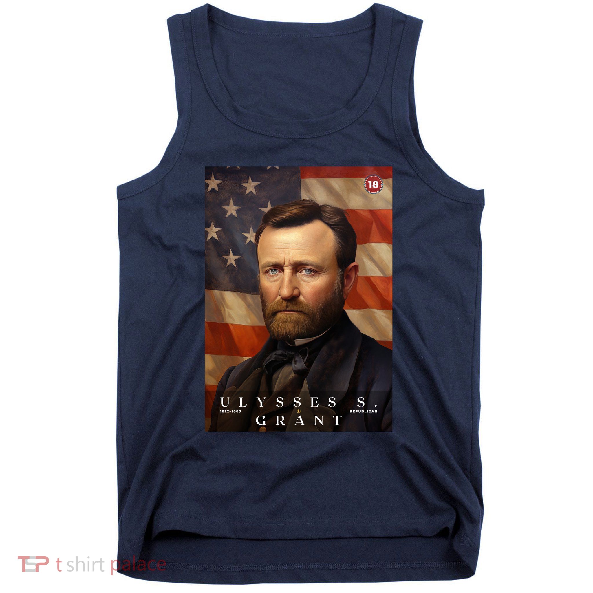 Ulysses S. Grant 18th President Of The United States Portrait Tank Top