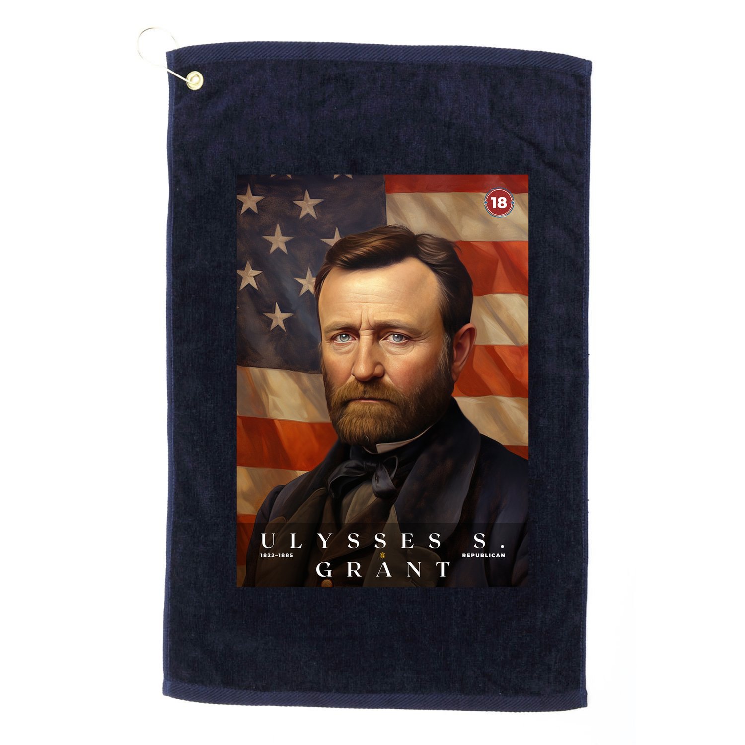 Ulysses S. Grant 18th President Of The United States Portrait Golf Towel