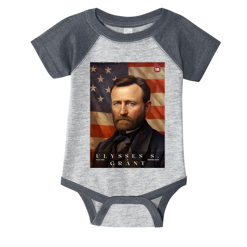 Ulysses S. Grant 18th President Of The United States Portrait Infant Baby Jersey Bodysuit