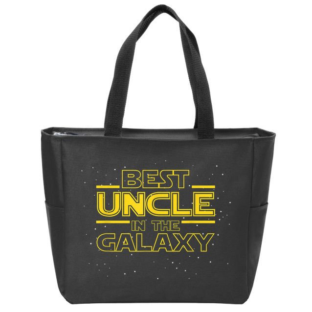 Uncle Shirt Gift for New Uncle, Best Uncle in the Galaxy Zip Tote Bag