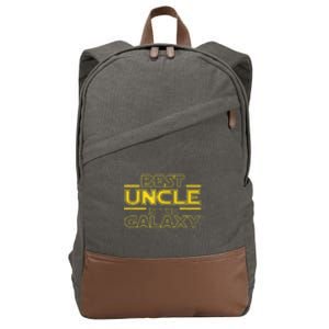 Uncle Shirt Gift for New Uncle, Best Uncle in the Galaxy Cotton Canvas Backpack