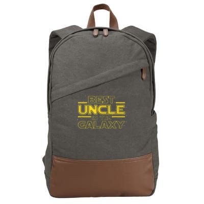 Uncle Shirt Gift for New Uncle, Best Uncle in the Galaxy Cotton Canvas Backpack