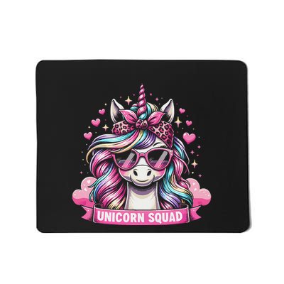 Unicorn Squad Graceful Unicorn With Leopard Bandana Mousepad