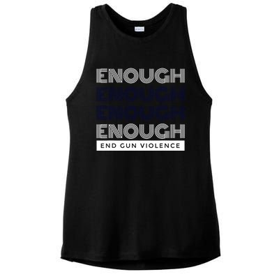 Uvalde Stop Gun Violence Enough End Gun Violence Ladies PosiCharge Tri-Blend Wicking Tank