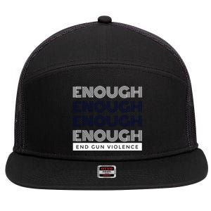 Uvalde Stop Gun Violence Enough End Gun Violence 7 Panel Mesh Trucker Snapback Hat