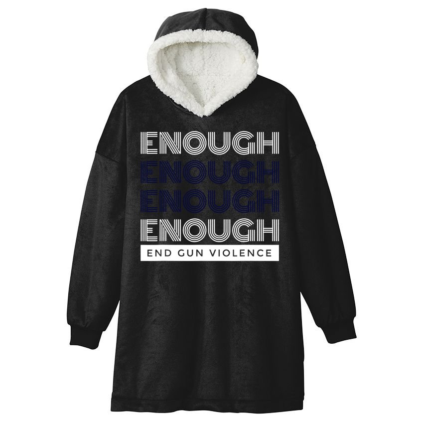 Uvalde Stop Gun Violence Enough End Gun Violence Hooded Wearable Blanket
