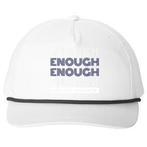 Uvalde Stop Gun Violence Enough End Gun Violence Snapback Five-Panel Rope Hat