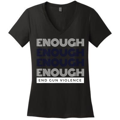 Uvalde Stop Gun Violence Enough End Gun Violence Women's V-Neck T-Shirt