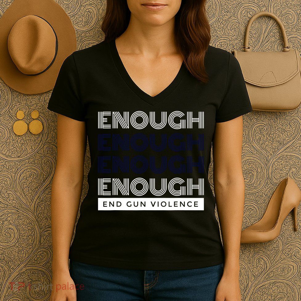 Uvalde Stop Gun Violence Enough End Gun Violence Women's V-Neck T-Shirt