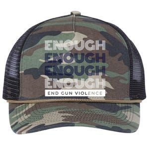 Uvalde Stop Gun Violence Enough End Gun Violence Retro Rope Trucker Hat Cap