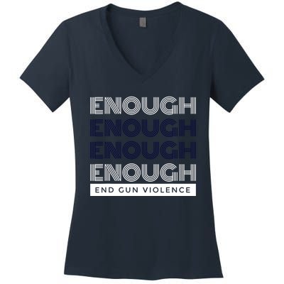 Uvalde Stop Gun Violence Enough End Gun Violence Women's V-Neck T-Shirt