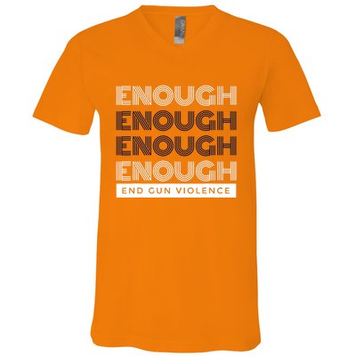 Uvalde Stop Gun Violence Enough End Gun Violence V-Neck T-Shirt