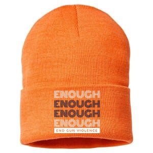 Uvalde Stop Gun Violence Enough End Gun Violence Sustainable Knit Beanie