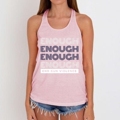 Uvalde Stop Gun Violence Enough End Gun Violence Women's Knotted Racerback Tank