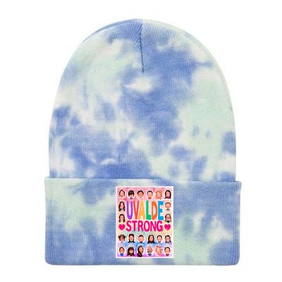 Uvalde Strong Gun Safety Supporter Remember Tie Dye 12in Knit Beanie