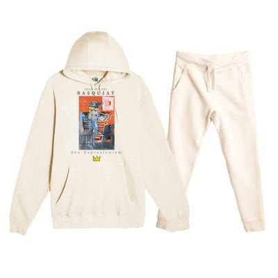 Urban Streetwear Graphics Basquiat Art Abstract Premium Hooded Sweatsuit Set