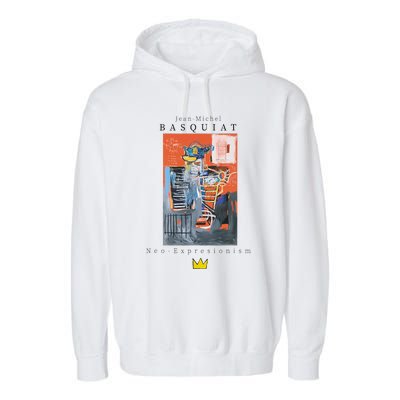 Urban Streetwear Graphics Basquiat Art Abstract Garment-Dyed Fleece Hoodie