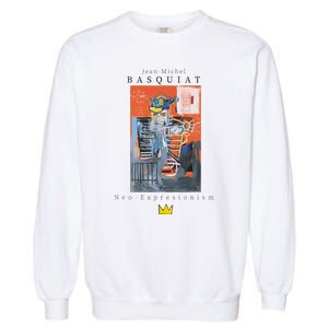 Urban Streetwear Graphics Basquiat Art Abstract Garment-Dyed Sweatshirt