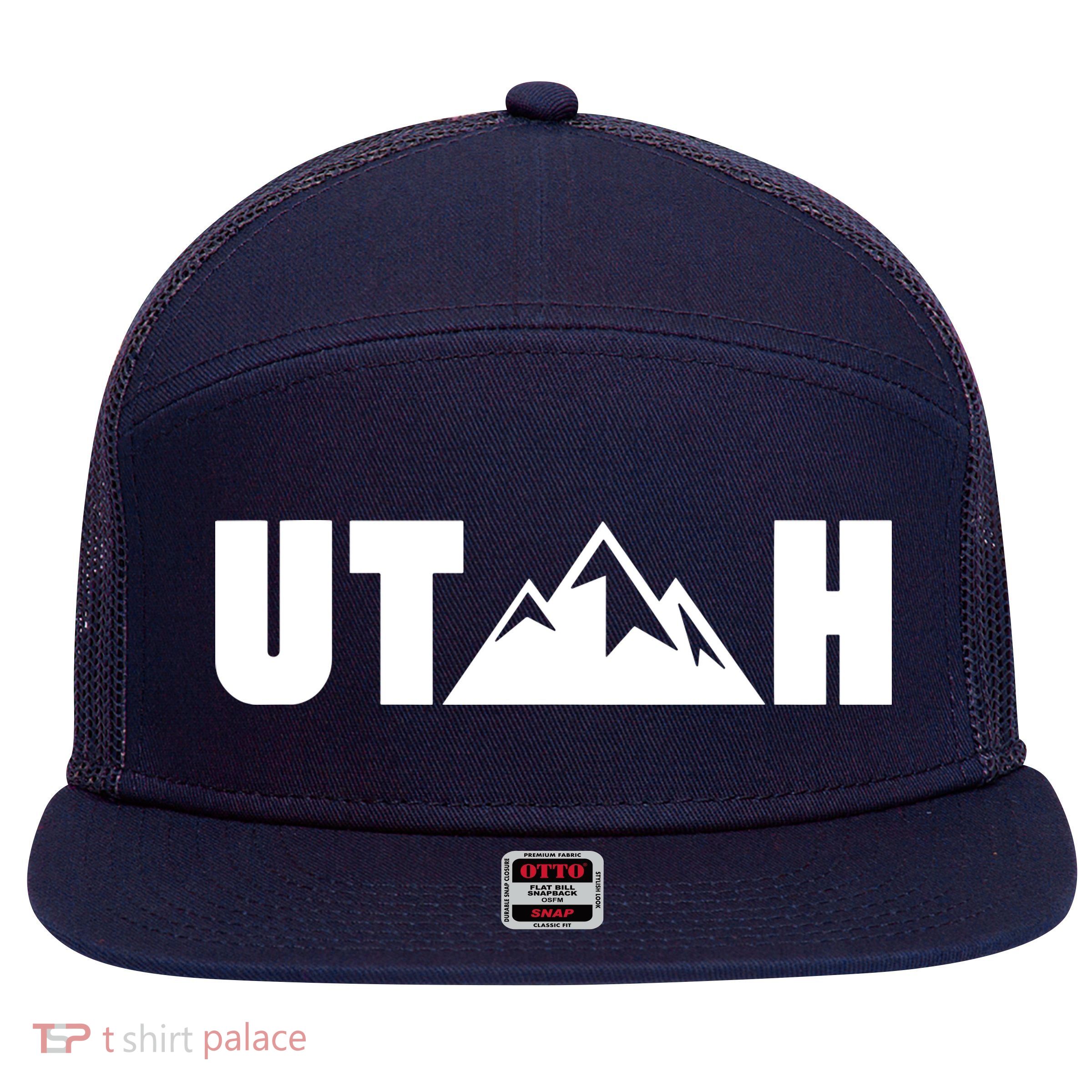 Utah State Gift 7 Panel Mesh Trucker Snapback Hat