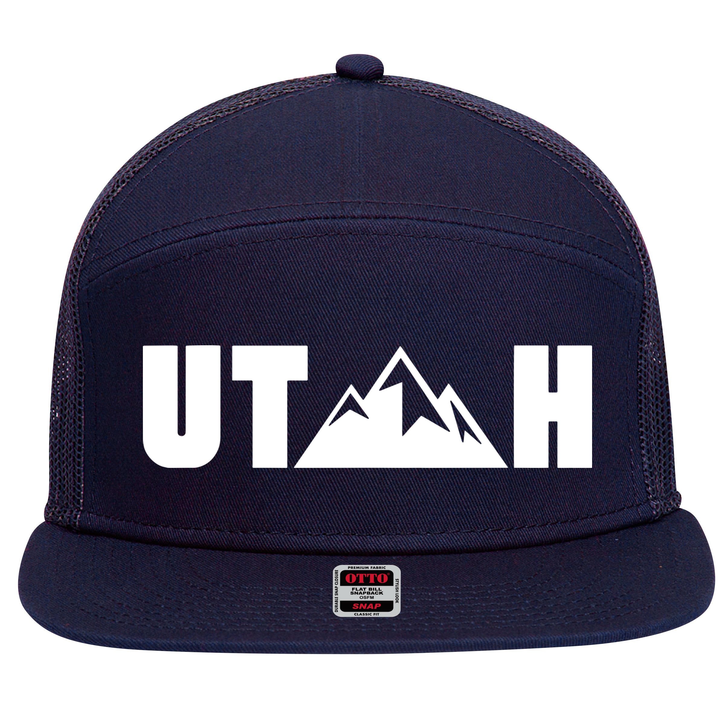 Utah State Gift 7 Panel Mesh Trucker Snapback Hat