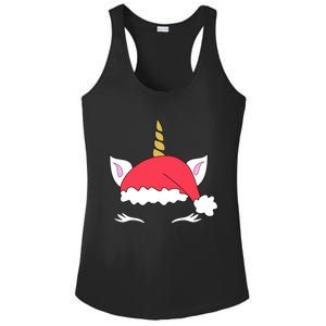 Unicorn Santa Hacute Gift Funny Christmas Gift Ladies PosiCharge Competitor Racerback Tank