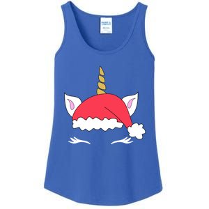 Unicorn Santa Hacute Gift Funny Christmas Gift Ladies Essential Tank