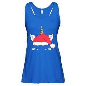 Unicorn Santa Hacute Gift Funny Christmas Gift Ladies Essential Flowy Tank