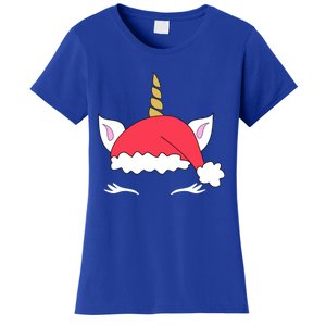 Unicorn Santa Hacute Gift Funny Christmas Gift Women's T-Shirt