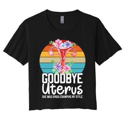 Uterus Support Hysterectomy Recovery Products Women's Crop Top Tee