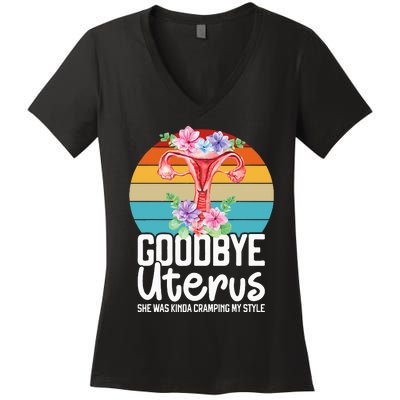 Uterus Support Hysterectomy Recovery Products Women's V-Neck T-Shirt