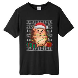 Ugly Santa Hat Hedgehog Christmas Xmas Sweater Style Tall Fusion ChromaSoft Performance T-Shirt