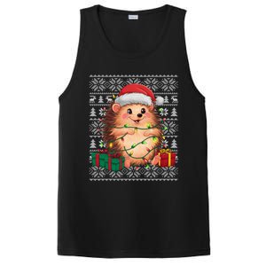 Ugly Santa Hat Hedgehog Christmas Xmas Sweater Style PosiCharge Competitor Tank