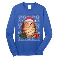 Ugly Santa Hat Hedgehog Christmas Xmas Sweater Style Long Sleeve Shirt