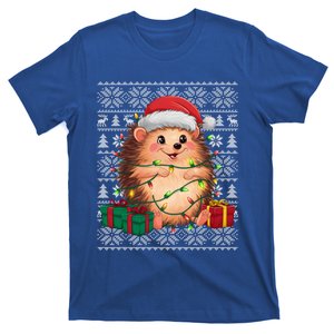 Ugly Santa Hat Hedgehog Christmas Xmas Sweater Style T-Shirt