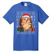 Ugly Santa Hat Hedgehog Christmas Xmas Sweater Style Tall T-Shirt