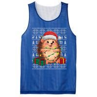 Ugly Santa Hat Hedgehog Christmas Xmas Sweater Style Mesh Reversible Basketball Jersey Tank