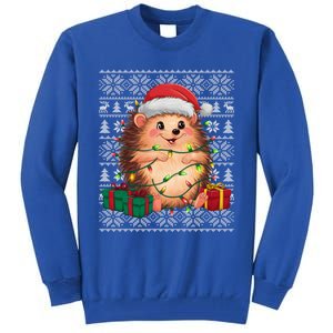 Ugly Santa Hat Hedgehog Christmas Xmas Sweater Style Tall Sweatshirt