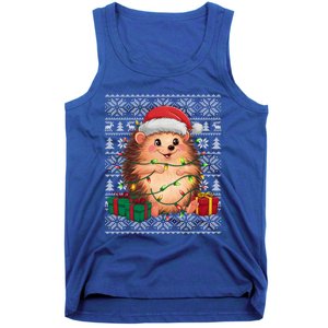 Ugly Santa Hat Hedgehog Christmas Xmas Sweater Style Tank Top