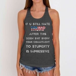 U Still Hate Trump After This Biden Women's Knotted Racerback Tank