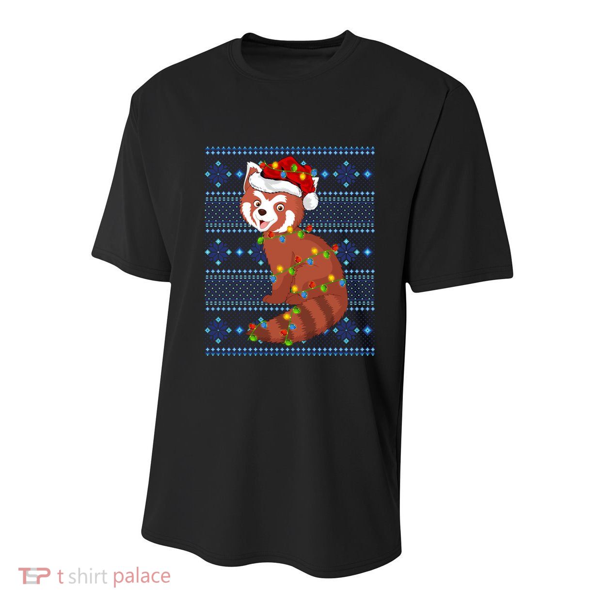 Ugly Sweater Holiday Xmas Lights Red Panda Christmas Gift Youth Performance Sprint T-Shirt
