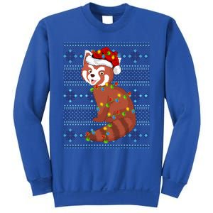 Ugly Sweater Holiday Xmas Lights Red Panda Christmas Gift Sweatshirt